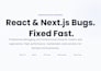 fix react js and next js bugs errors and issues fast